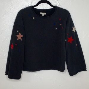 Madewell mile(s) cropped velour stars top size Small EUC
